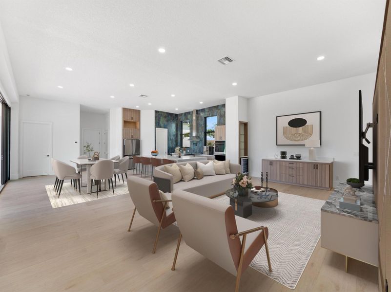 Furnished interior view inside a new home in , Port St. Lucie (Image 38).