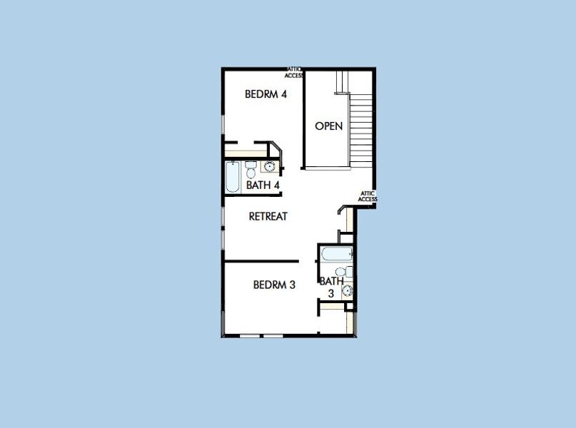 2D floor plan layout for the The Linnea by David Weekley Homes in Legacy, League City, TX (Image 4). 2D floor plan layout for the The Linnea by David Weekley Homes in Legacy, League City, TX (Image 4).