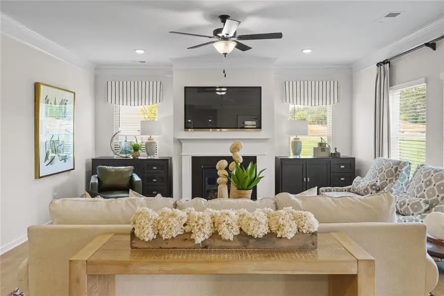 Furnished interior view inside a new home in Summerfield Place, Carrollton (Image 16). Furnished interior view inside a new home in Summerfield Place, Carrollton (Image 16).