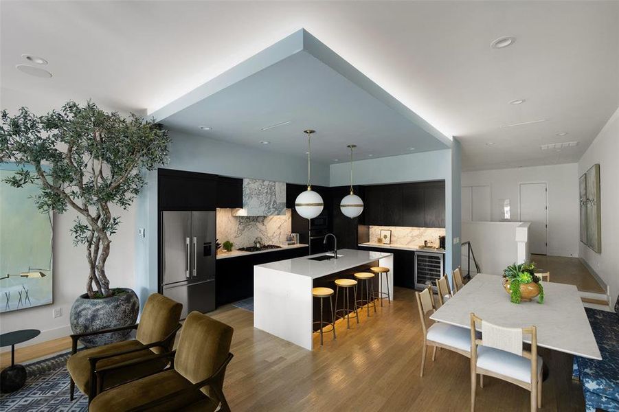 Furnished interior view inside a new home in , Dallas (Image 13).