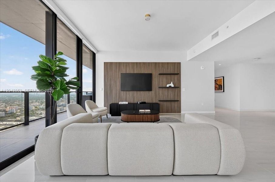 Furnished interior view inside a new home in , Miami (Image 19).