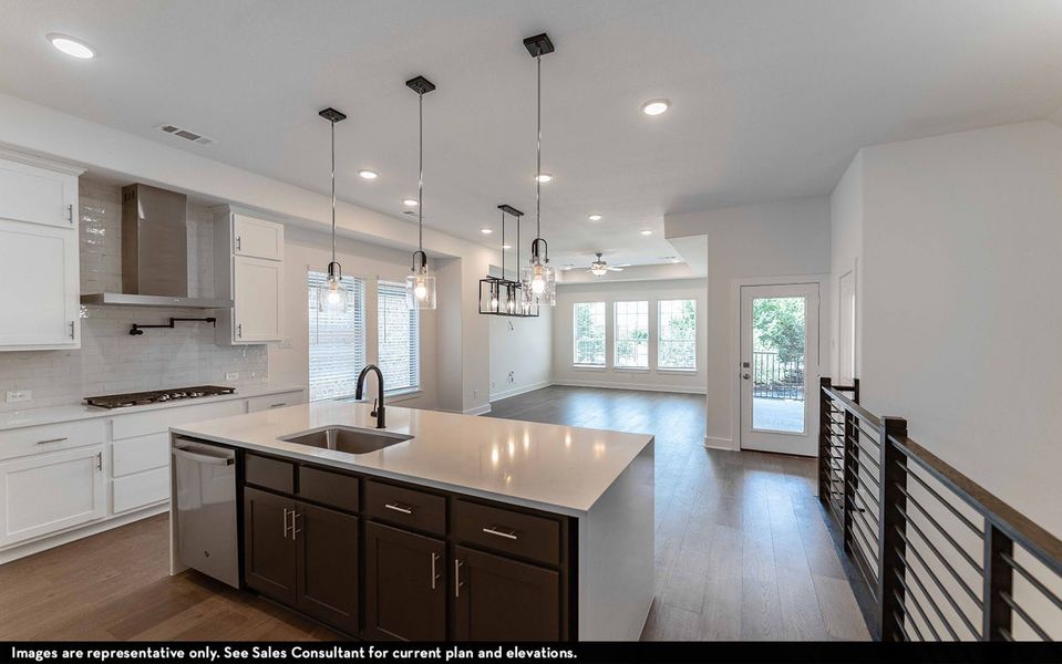 Representative furnished interior of a home built from the Shasta by CastleRock Communities in The Summit at Center Stage, Keller (Image 7).