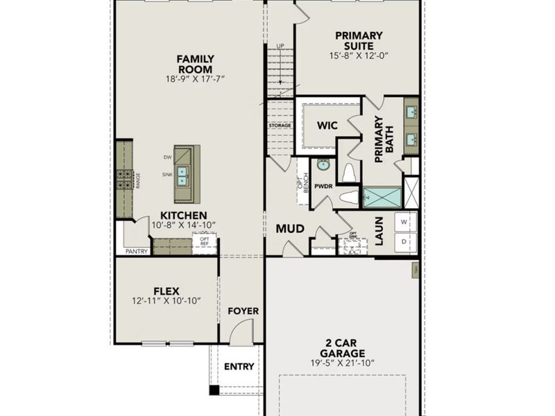 2D floor plan layout of this home in Hannah Heights, Seguin, TX (Image 3).