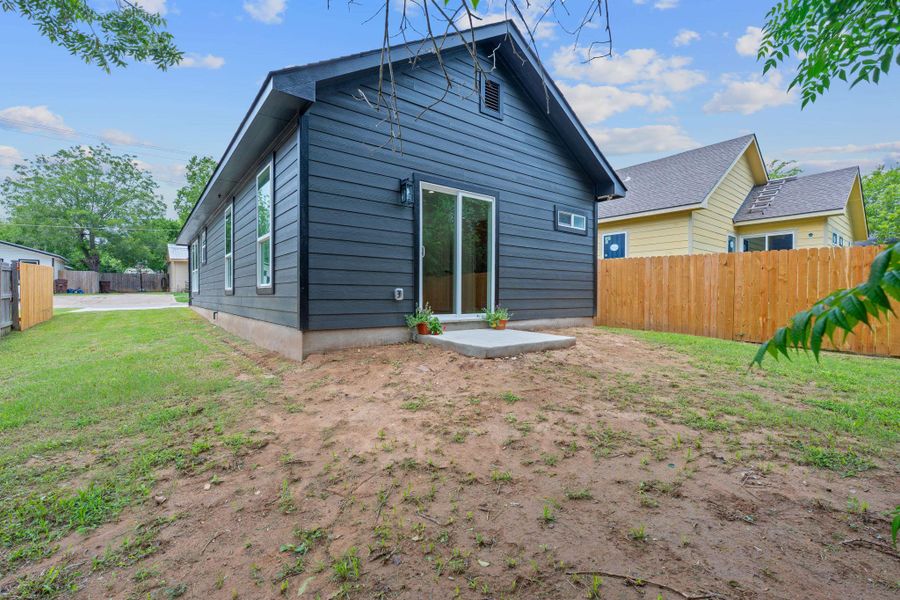 Rear view of property