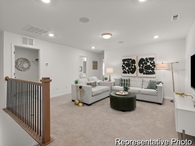 Furnished interior view inside a new home in North District at Flowers Plantation Townhomes, Clayton (Image 13).