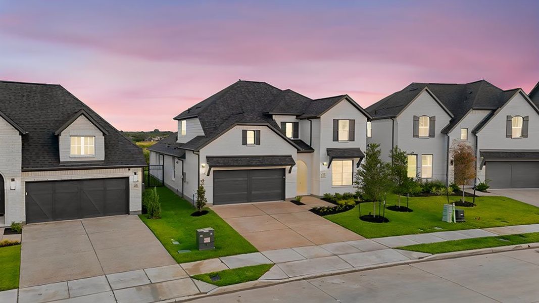 Front exterior of a new home in Brookhollow West, Prosper, TX, highlighting curb appeal (Image 24).