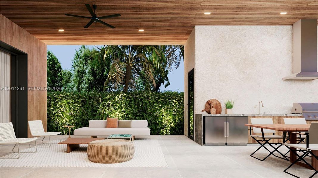Exterior details and patio area of a home in , Miami (Image 30).