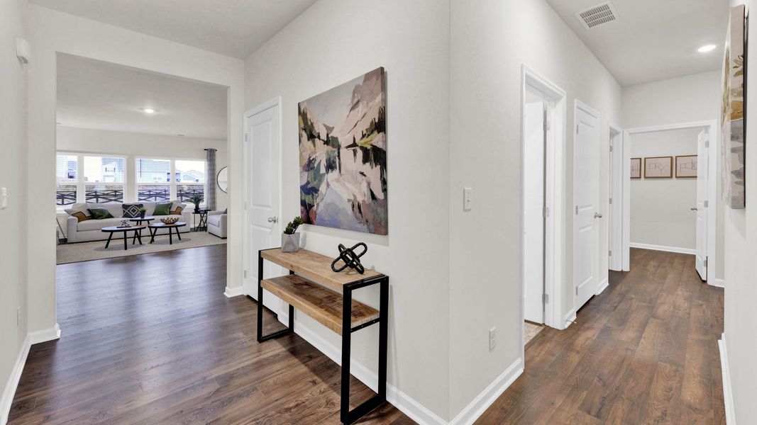 Furnished interior view inside a new home in Sweet Briar, Ooltewah (Image 6). Furnished interior view inside a new home in Sweet Briar, Ooltewah (Image 6).