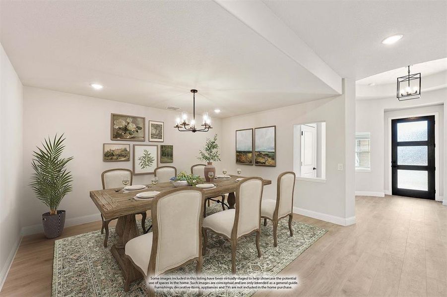 Furnished interior view inside a new home in Coyote Crossing, Godley (Image 11).