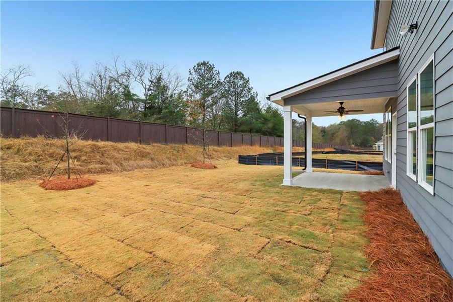 Exterior details and patio area of a home in Abbotts Crossing, Conyers (Image 30).