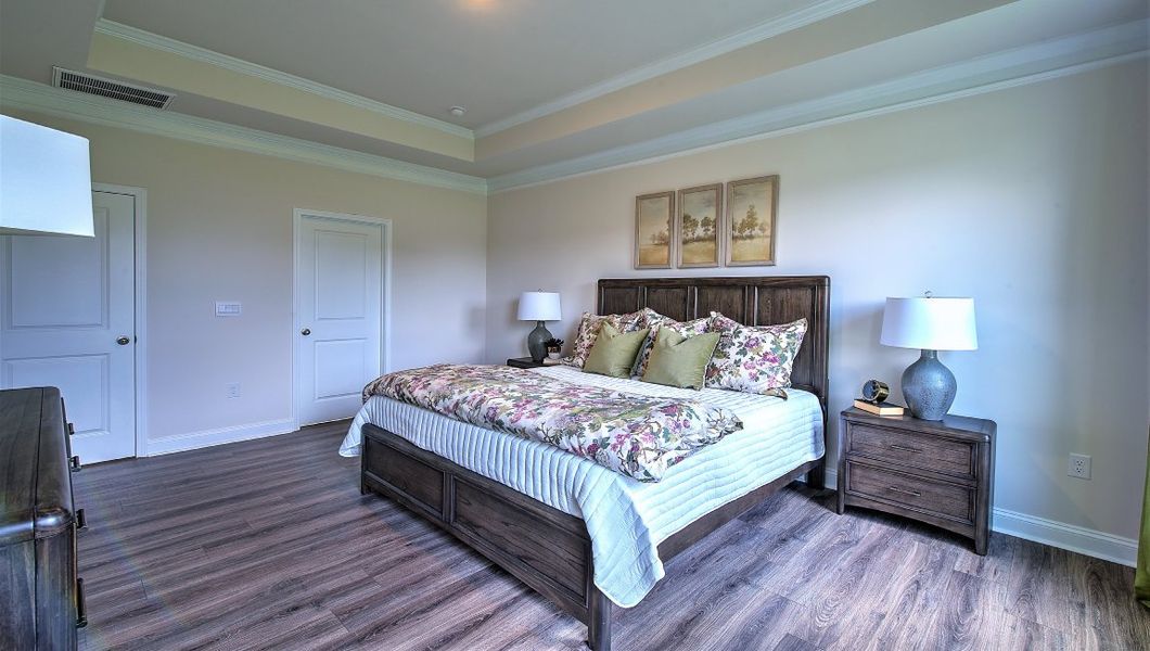 Furnished interior view inside a new home in Reserve at Tap Root Farms, Fletcher (Image 33). Furnished interior view inside a new home in Reserve at Tap Root Farms, Fletcher (Image 33).