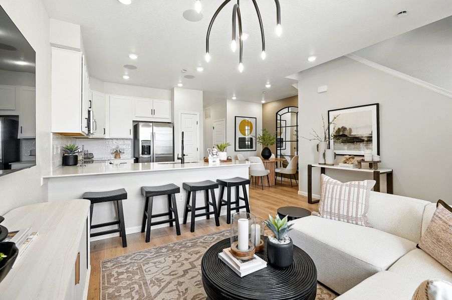 Representative furnished interior of a home built from the Discovery by Taylor Morrison in Parterre Townhomes - The Westerly Collection, Thornton (Image 7).
