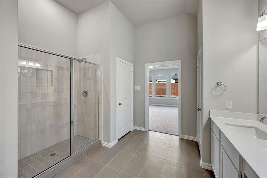 Furnished interior view inside a new home in Lily Creek at Sutton Fields, Aubrey (Image 14).