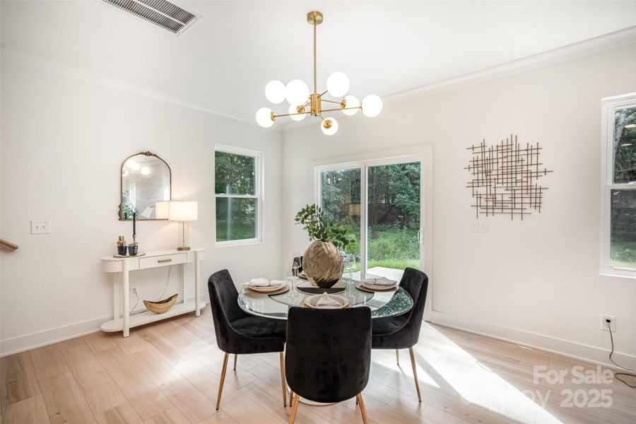 Furnished interior view inside a new home in , Hickory (Image 13).
