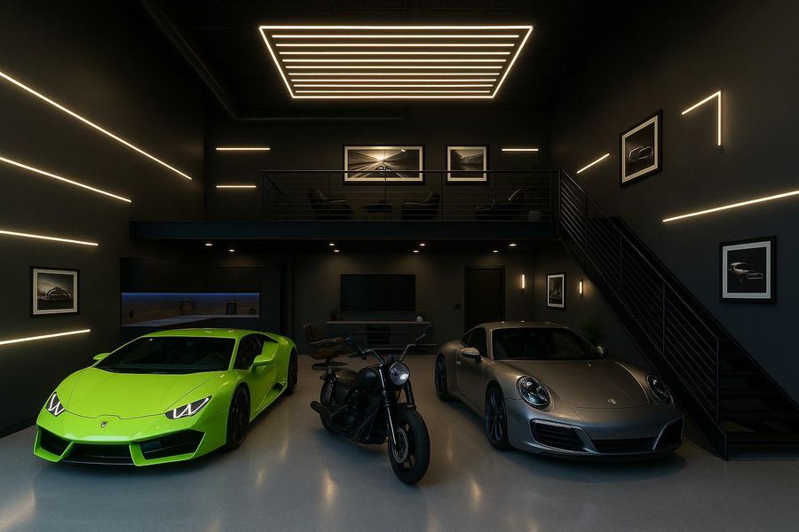 Interior is customizable post-closing. This is a virtual rendering to show what the garage condo can look like.