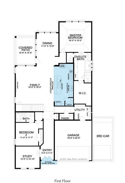 2D floor plan layout for the Manhattan by Landon Homes in Lexington Frisco, Frisco, TX (Image 7).