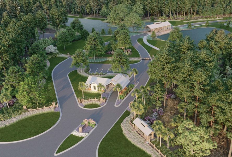 Front exterior of a new home in Horizons at Summers Corner | 55+: The Estates, Summerville, SC, highlighting curb appeal (Image 19).