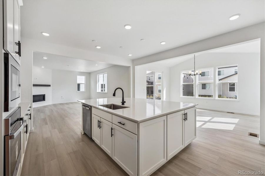 Furnished interior view inside a new home in Barefoot Lakes, Firestone (Image 8). Furnished interior view inside a new home in Barefoot Lakes, Firestone (Image 8).