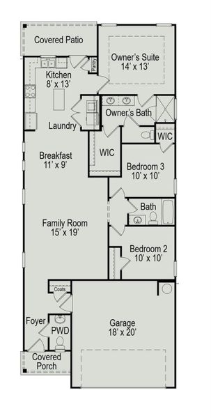 2D floor plan layout of this home in The Canopies, Splendora, TX (Image 3). 2D floor plan layout of this home in The Canopies, Splendora, TX (Image 3).