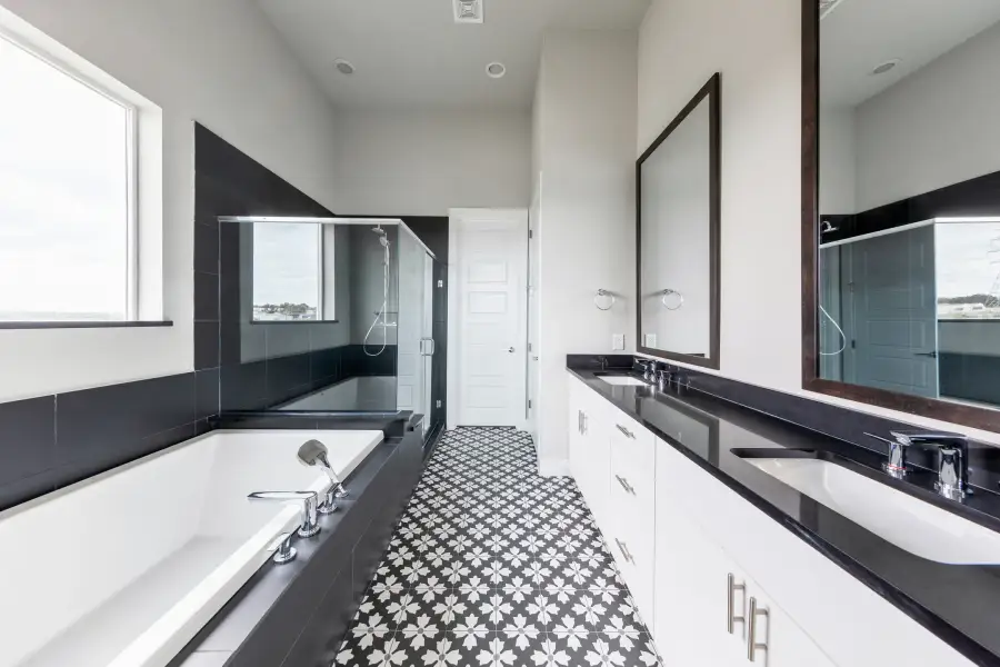 Furnished interior view inside a new home in The Brownstones at East Quarter, Dallas (Image 28).
