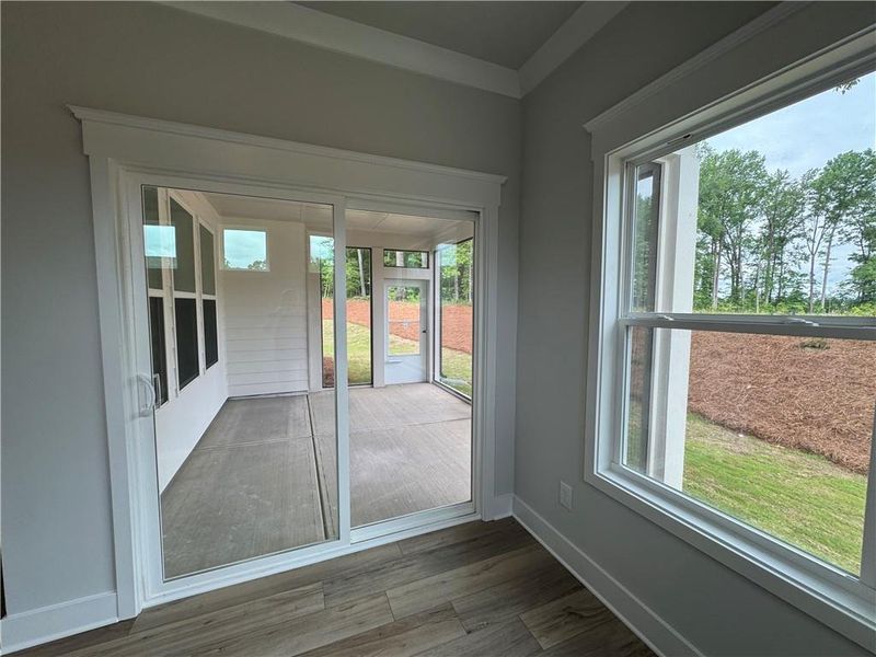 Exterior details and patio area of a home in Rosewood Lake Preserve, Hoschton (Image 22).