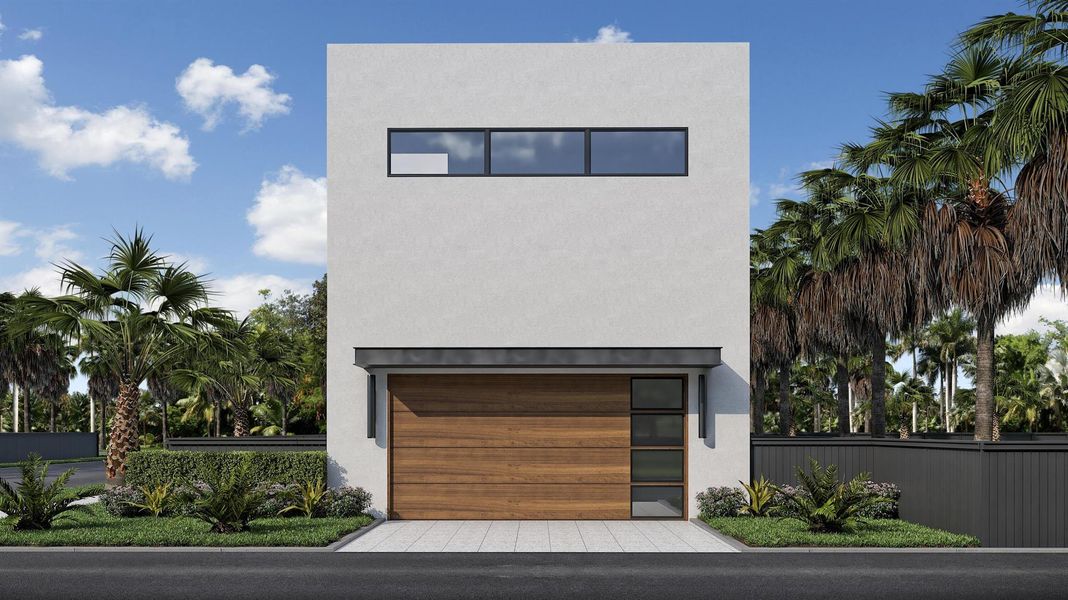 Front exterior of a new home in , Delray Beach, FL, highlighting curb appeal (Image 1). Front exterior of a new home in , Delray Beach, FL, highlighting curb appeal (Image 1).