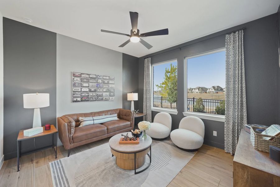 Representative furnished interior of a home built from the Silas by Chesmar Homes in Gregg Ranch, Marble Falls (Image 13).