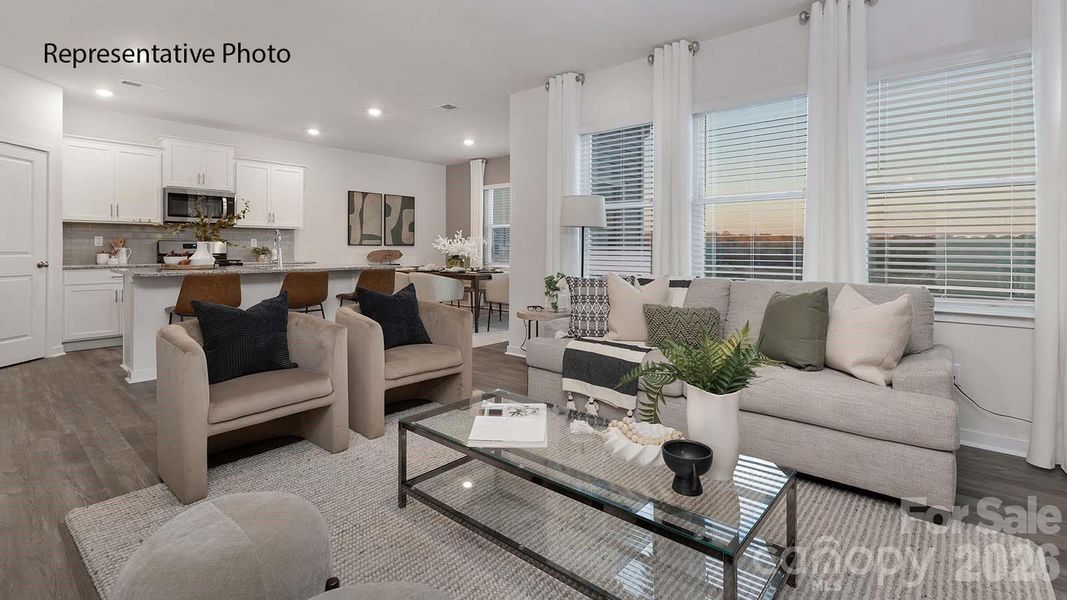 Furnished interior view inside a new home in Falls at Hickory, Hickory (Image 5).