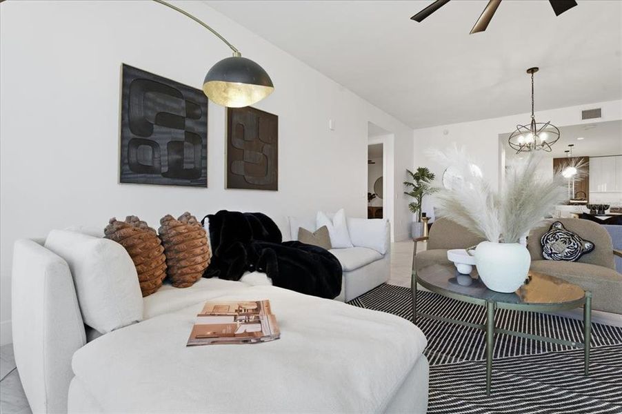 Furnished interior view inside a new home in , St. Petersburg (Image 21).