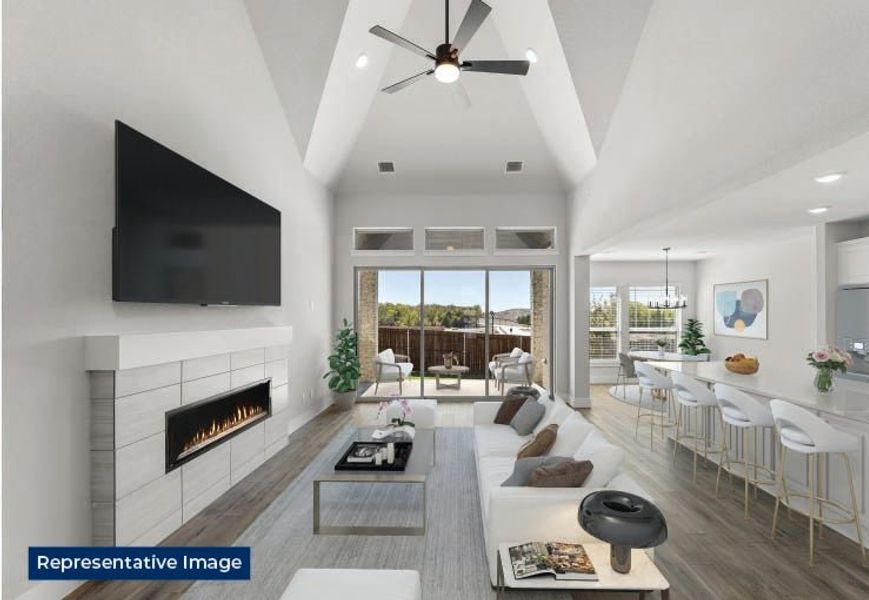 Representative furnished interior of a home built from the Sheffield F-EW by First Texas Homes in Pecan Hill, McKinney (Image 9).