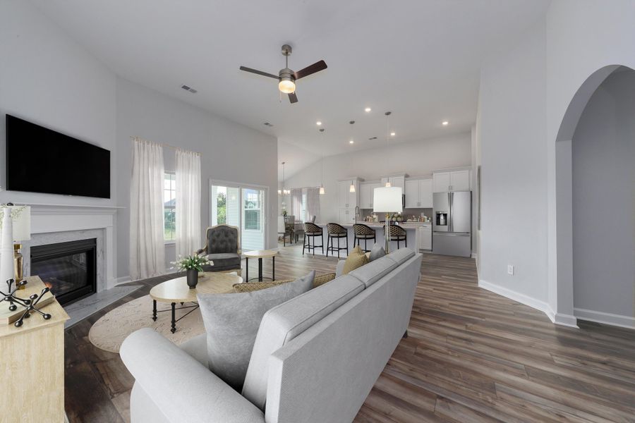 Representative furnished interior of a home built from the Allerton - Premier Collection by Mungo Homes in Arcadia, Myrtle Beach (Image 5).