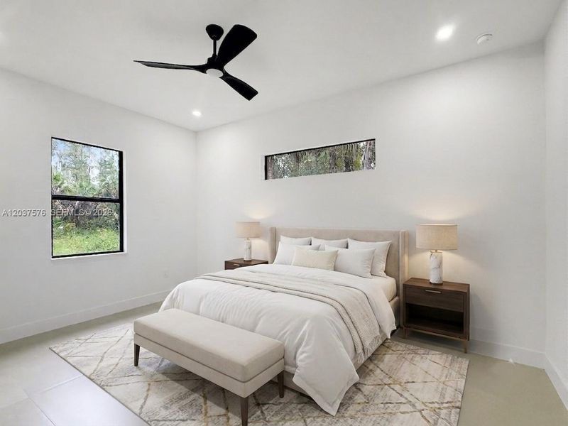 Virtual Staged Bedroom
