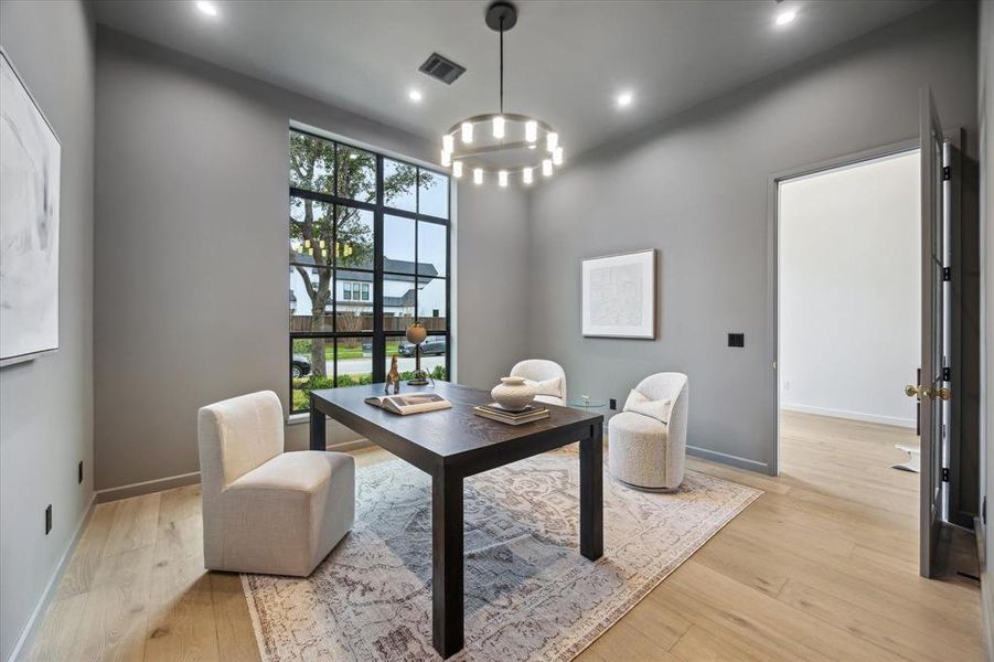 Additional view of the private study with an impressive closet.