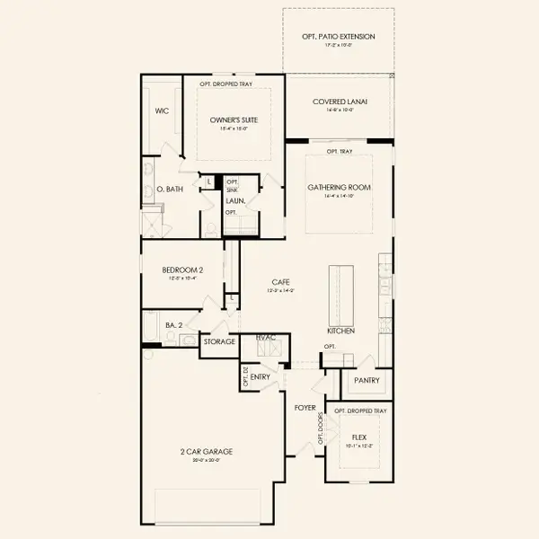 2D floor plan layout for the Mainstay by Pulte Homes in The Reserve at Cedarcrest Village, Acworth, GA (Image 5).