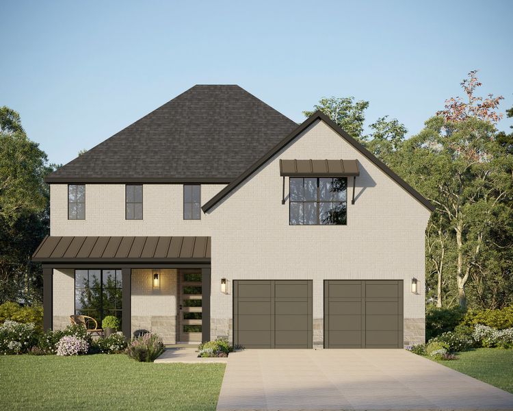 Plan 1568 Elevation C w/ Stone