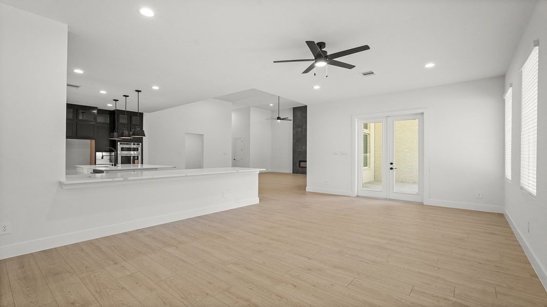 Representative unfurnished interior of a home built from the Portifino by D.R. Horton in Butlers Bend Estates, Pinehurst (Image 64). Representative unfurnished interior of a home built from the Portifino by D.R. Horton in Butlers Bend Estates, Pinehurst (Image 64).