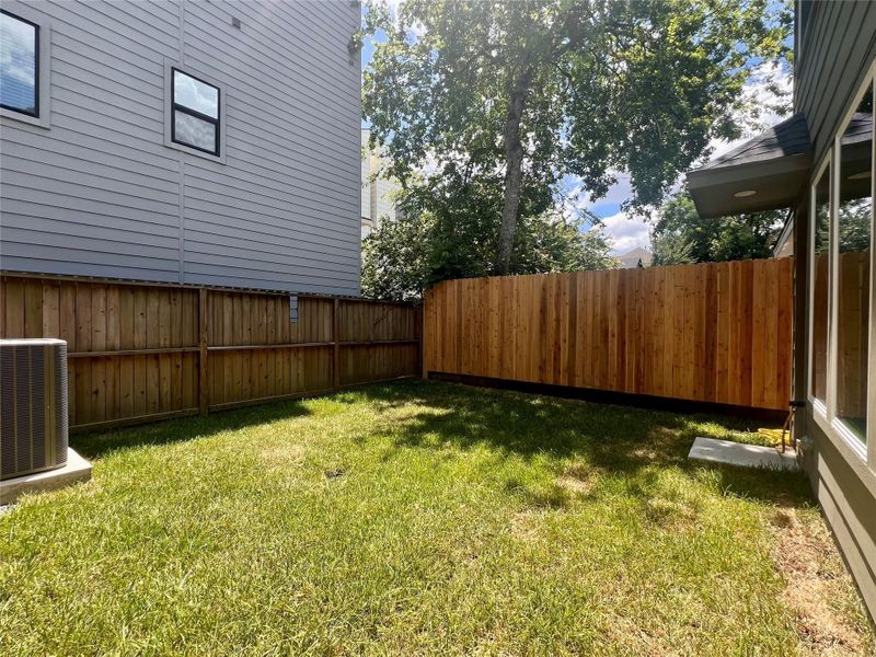 Current status (as of July) with large rear yard. Current status (as of July) with large rear yard.