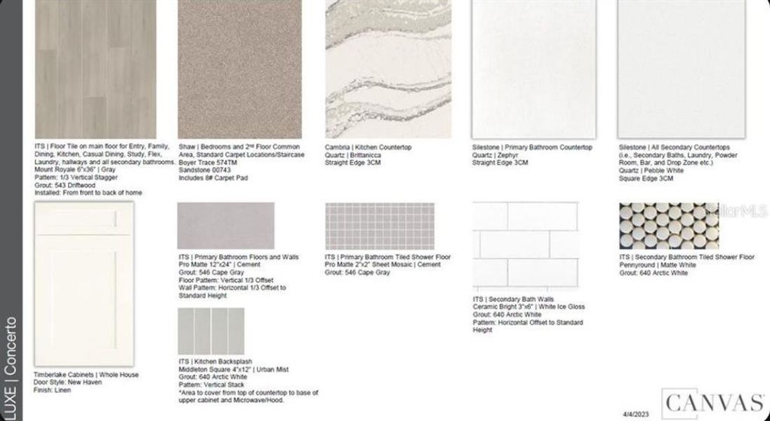 Sample of building materials used in homes in Esplanade at Westview, Kissimmee (Image 15).