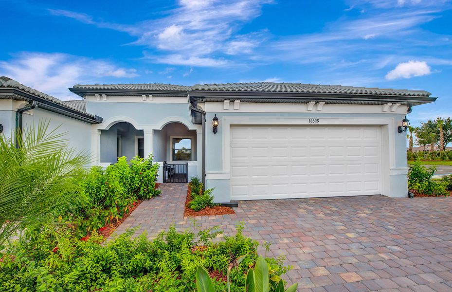 Exterior details and patio area of a home in Legacy Groves, Nokomis (Image 3).