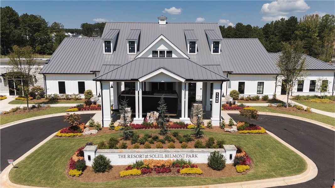 Front exterior of a new home in Soleil Belmont Park, Canton, GA, highlighting curb appeal (Image 2).