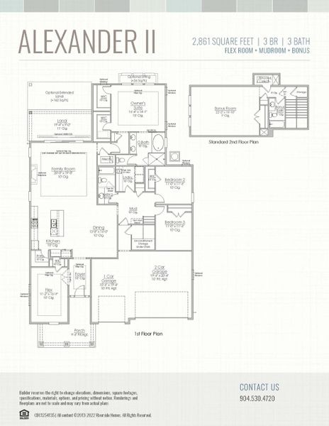 2D floor plan layout for the Alexander by Riverside Homes in Hidden Creek at SilverLeaf Phase 2, St. Augustine, FL (Image 23). 2D floor plan layout for the Alexander by Riverside Homes in Hidden Creek at SilverLeaf Phase 2, St. Augustine, FL (Image 23).