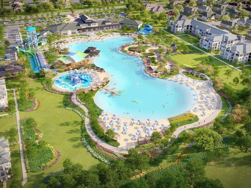 Aerial view of a recreational park