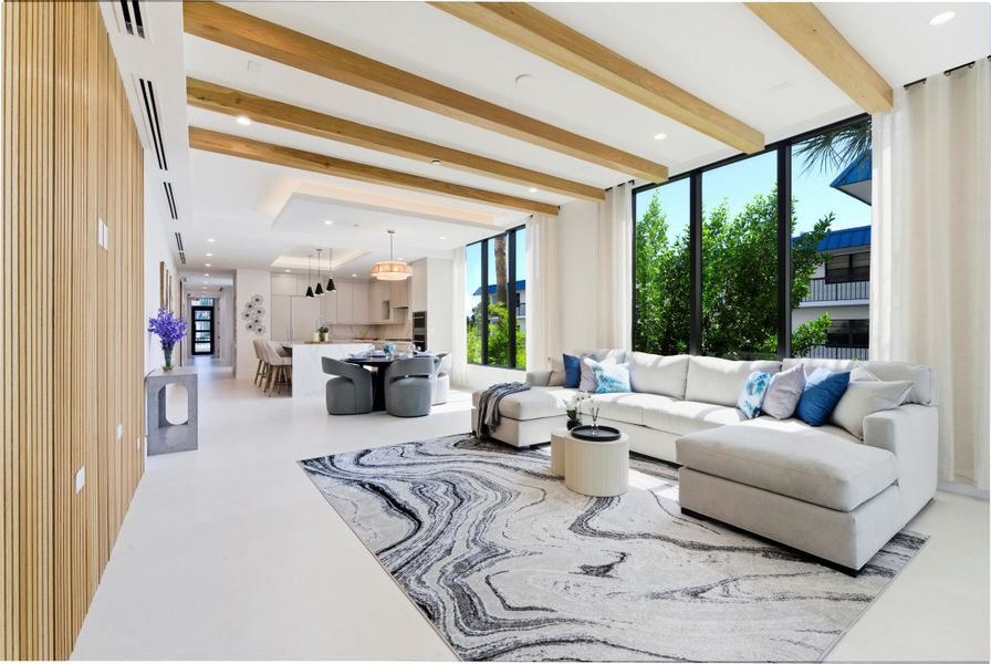 Furnished interior view inside a new home in , Riviera Beach (Image 9). Furnished interior view inside a new home in , Riviera Beach (Image 9).