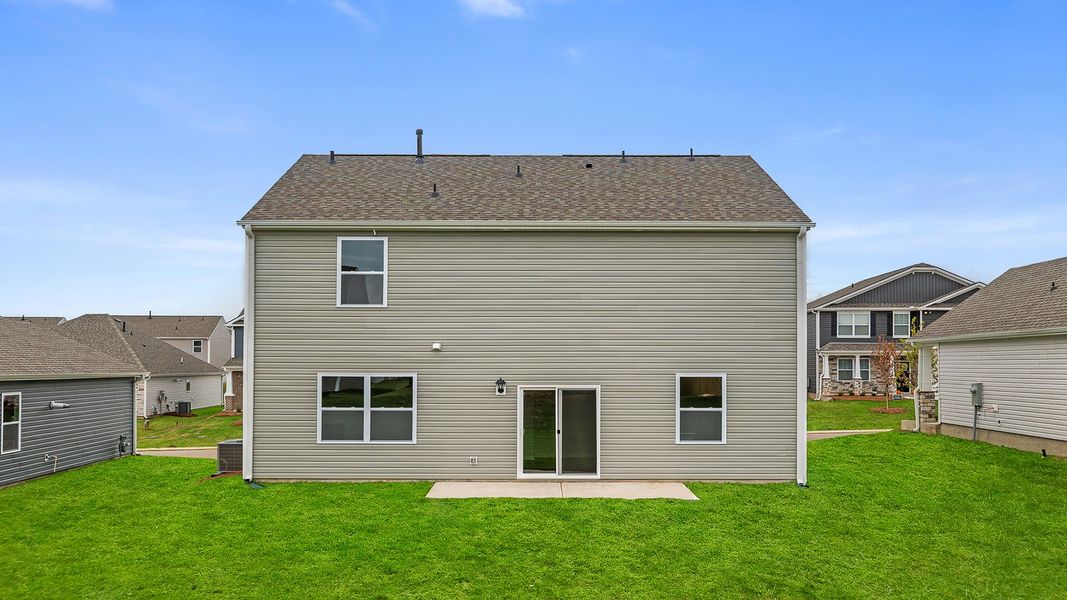 Exterior details and patio area of a home in Durbin Meadows Traditions, Fountain Inn (Image 3). Exterior details and patio area of a home in Durbin Meadows Traditions, Fountain Inn (Image 3).