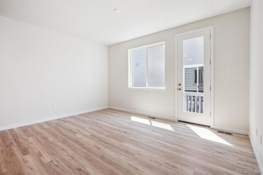 Spacious, unfurnished interior of a new home in Paired Homes at Alder Creek, Parker (Image 15). Spacious, unfurnished interior of a new home in Paired Homes at Alder Creek, Parker (Image 15).