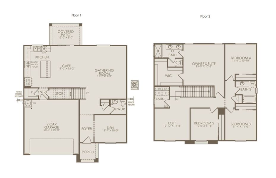 2D floor plan layout of this home in El Rancho Santa Rosa, Maricopa, AZ (Image 3).