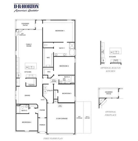 2D floor plan layout of this home in Davis Harbor, League City, TX (Image 2).