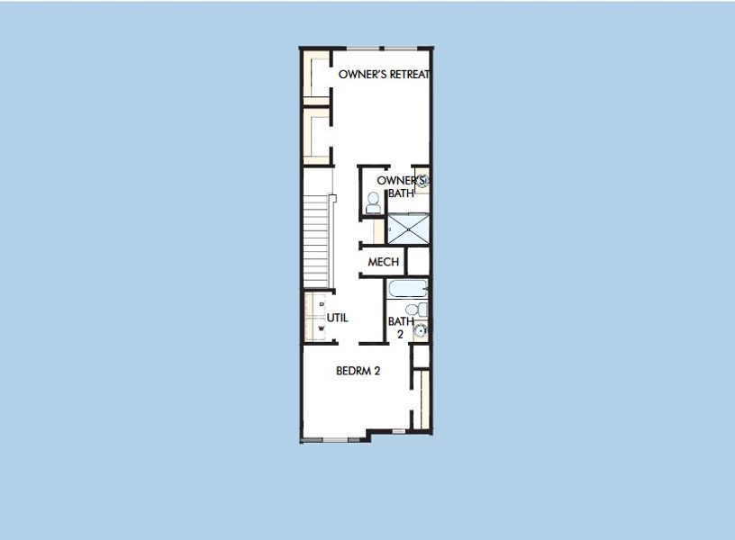 2D floor plan layout for the The Shelmer by David Weekley Homes in Preserve at The Cays – The Driftwood Series, Daytona Beach, FL (Image 4).