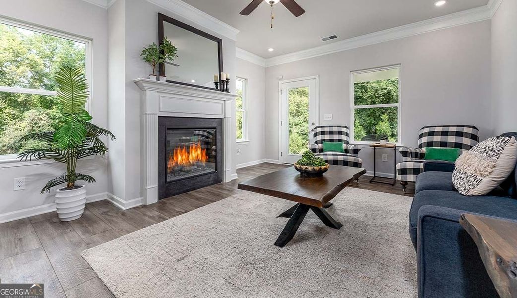 Furnished interior view inside a new home in Bryson Farms, Byron (Image 13).