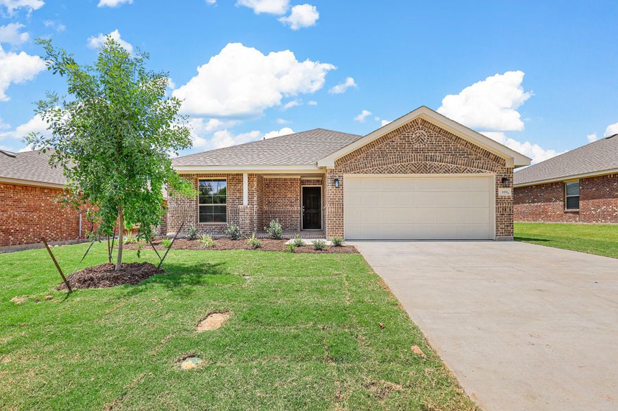 Representative exterior photo of a completed home built from the Cambria I by Cheldan Homes in Craftsmen's Corner, Cleburne, TX (Image 31).